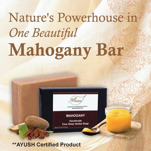 CGH-Mahogany_7-1.jpg Mahogany Cow Ghee Herbal Soap - Economy Pack 5