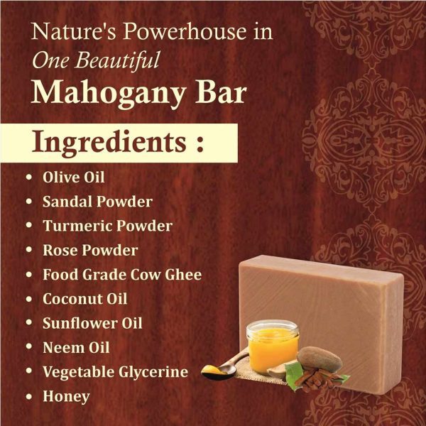 CGH-Mahogany_8-1.jpg Mahogany Cow Ghee Herbal Soap - Economy Pack 5
