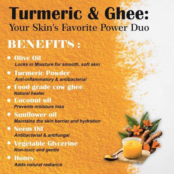 Turmeric Cow Ghee Herbal Soap - Economy Pack 5