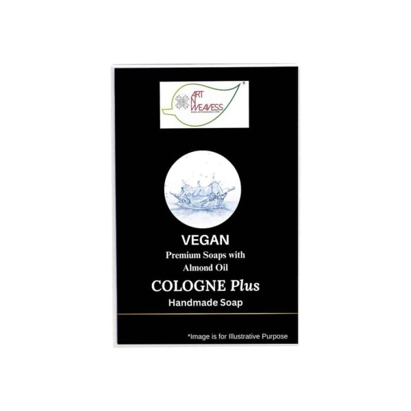 Vegan-Cologne-Plus_1-2.jpg New COLOGNE Plus Handmade VEGAN Almond Oil Soap NT Pack 100 gms unit