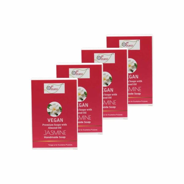 Vegan-Jasmine_2-1.jpg JASMINE Handmade VEGAN Almond Oil Soap NT Pack of 4