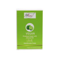 Vegan-Lime_1-2.jpg LIME Handmade VEGAN Almond Oil Soap NT Pack 100 gms unit