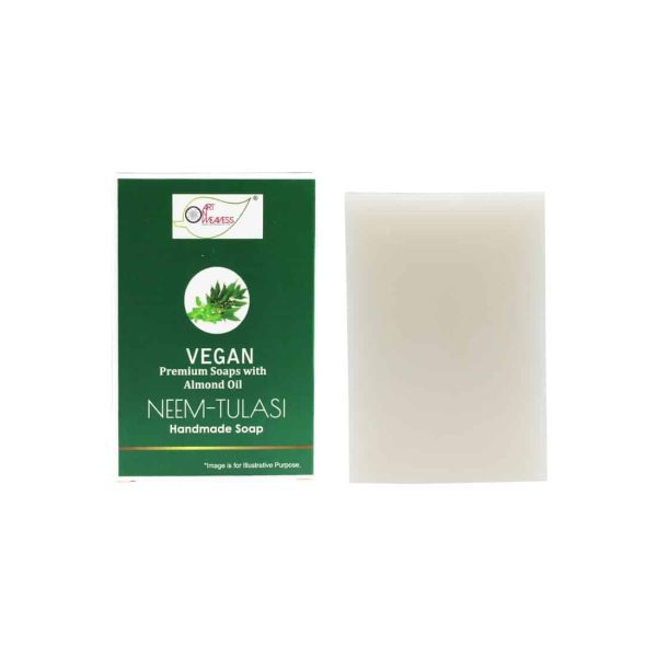 NEEM TULASI Handmade VEGAN Almond Oil Soap NT 100 gms unit