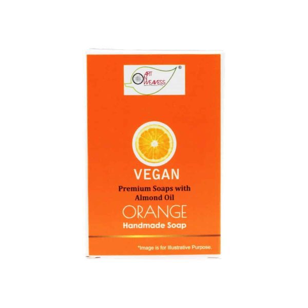 Vegan-Orange_1-2.jpg ORANGE Handmade VEGAN Almond Oil Soap NT 100 gms unit