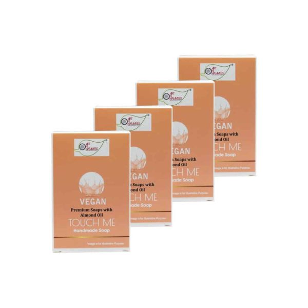 Vegan-Touch-Me_2-1.jpg TOUCHME Handmade VEGAN Almond Oil Soap NT Pack of 4