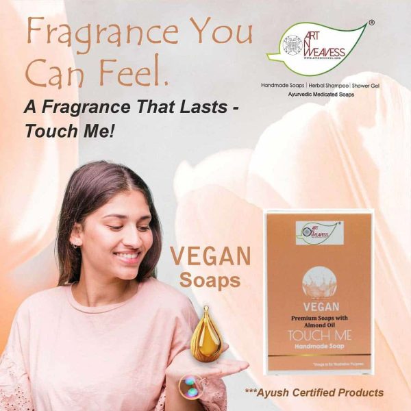 Vegan-Touch-Me_6-3.jpg TOUCHME Handmade VEGAN Almond Oil Soap NT Pack of 4